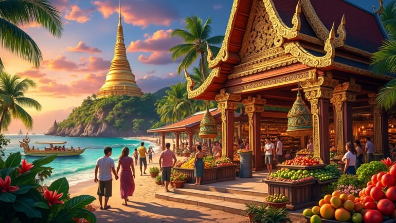 explorez les merveilles de la thaïlande avec notre guide francophone. plongez dans les incontournables du pays du sourire, des temples majestueux aux plages paradisiaques, en passant par une cuisine délicieuse et une culture riche. préparez votre voyage inoubliable en découvrant les meilleures activités et attractions de ce destination fascinante.
