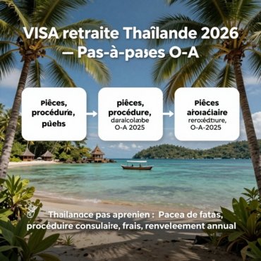Visa retraite Thaïlande 2026 — Pas-à-pas O-A : pièces, procédure, frais, erreurs