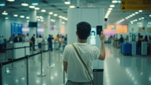 Passeport biométrique en main, file manuelle en face