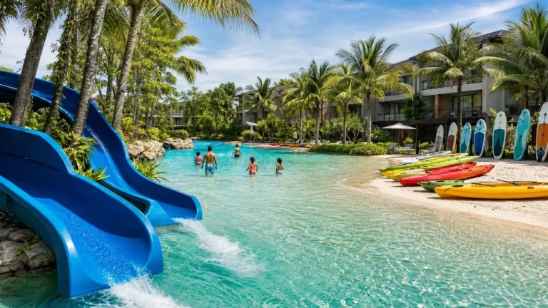 Toboggans, kids' club, sports nautiques