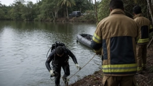 Trente minutes de recherches dans un lac